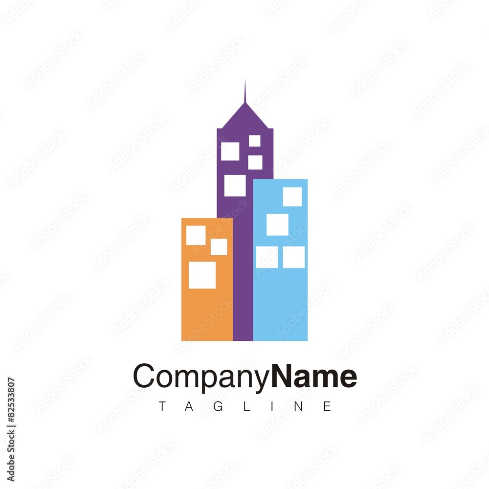 city building vector logo icon