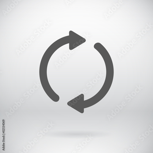 Flat Back Sign Vector Refresh Symbol Background
