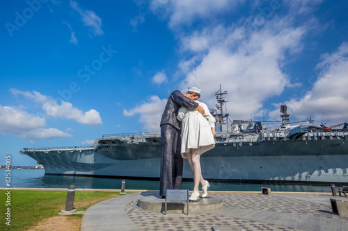 Unconditional Surrender sculpture at sea port