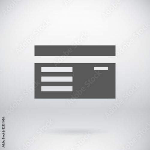 Flat ID Sign Vector Document Badge Symbol Background
