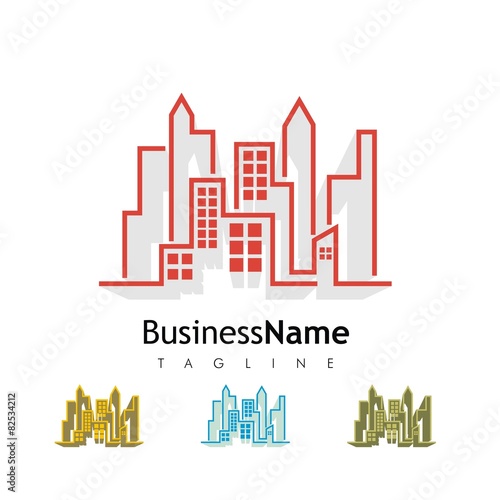 city building vector logo icon