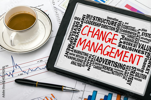 change management with related word cloud