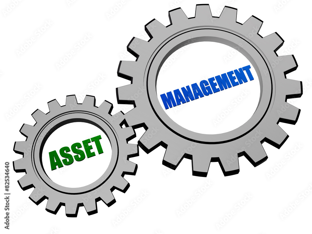 asset management in silver grey gears