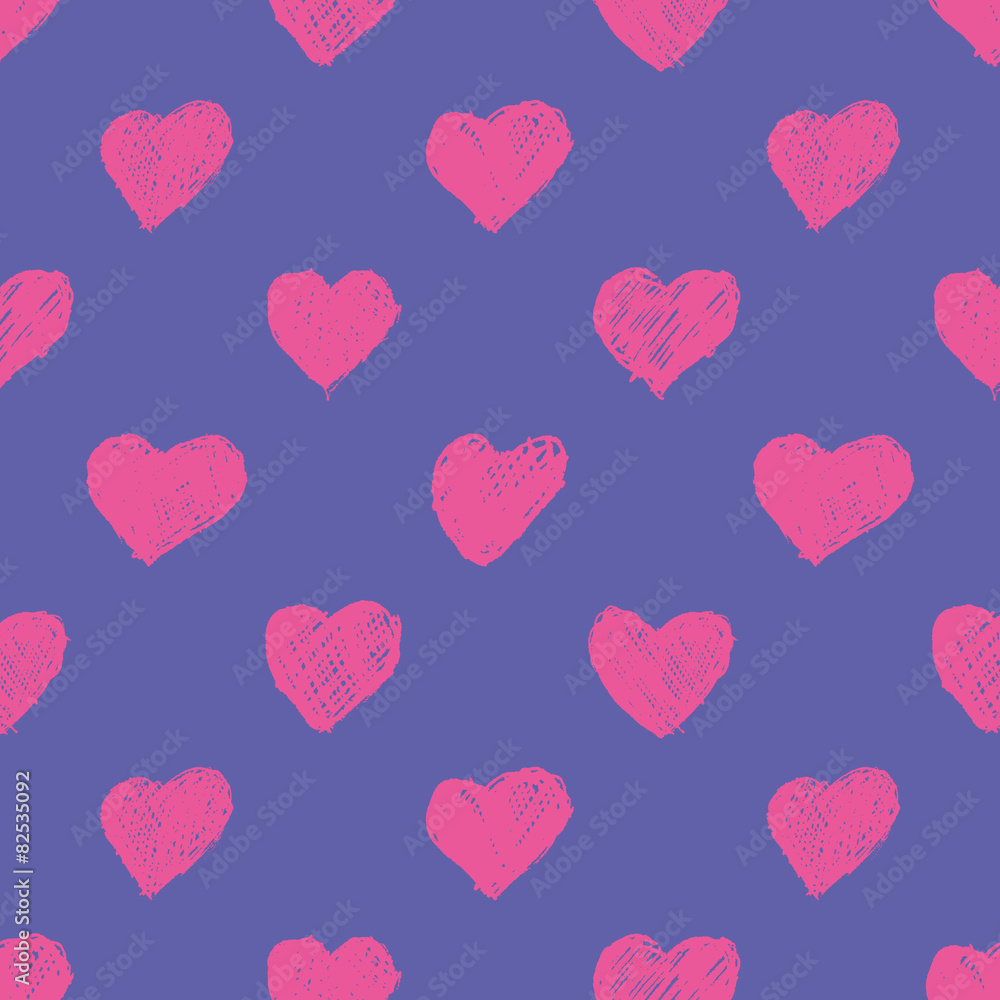 Seamless pattern with hand drawn hearts Seamless pattern with hand drawn hearts