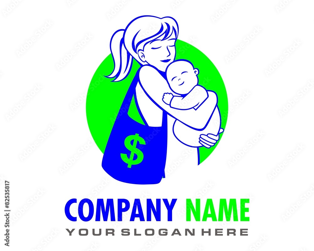mother and baby logo image vector mother and baby logo image vector