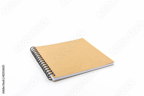 Sketch book on white background.
