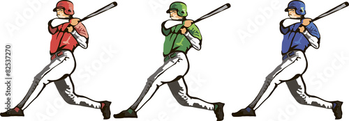 Baseball player. Vector illustration