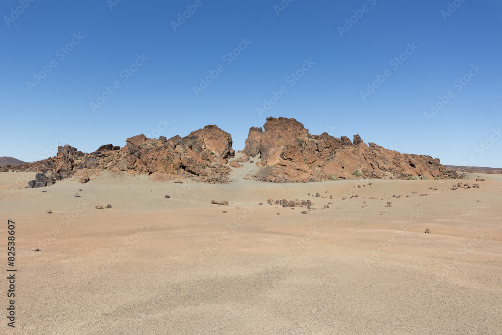Volcanic / desert landscape - sand , rocks, Volcanic / desert landscape - sand , rocks,