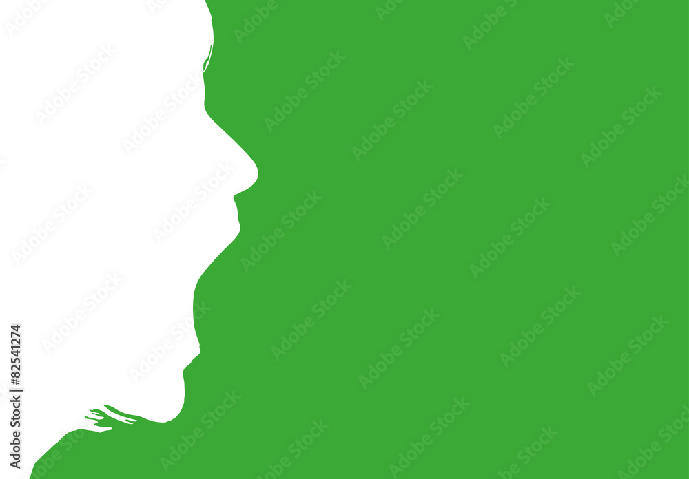 Vector silhouette profile.