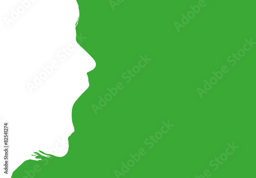 Vector silhouette profile.