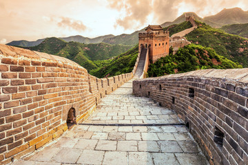Leinwandbilder Chinesische Mauer Chinesische Mauer im Morgennebel  © zhu difeng