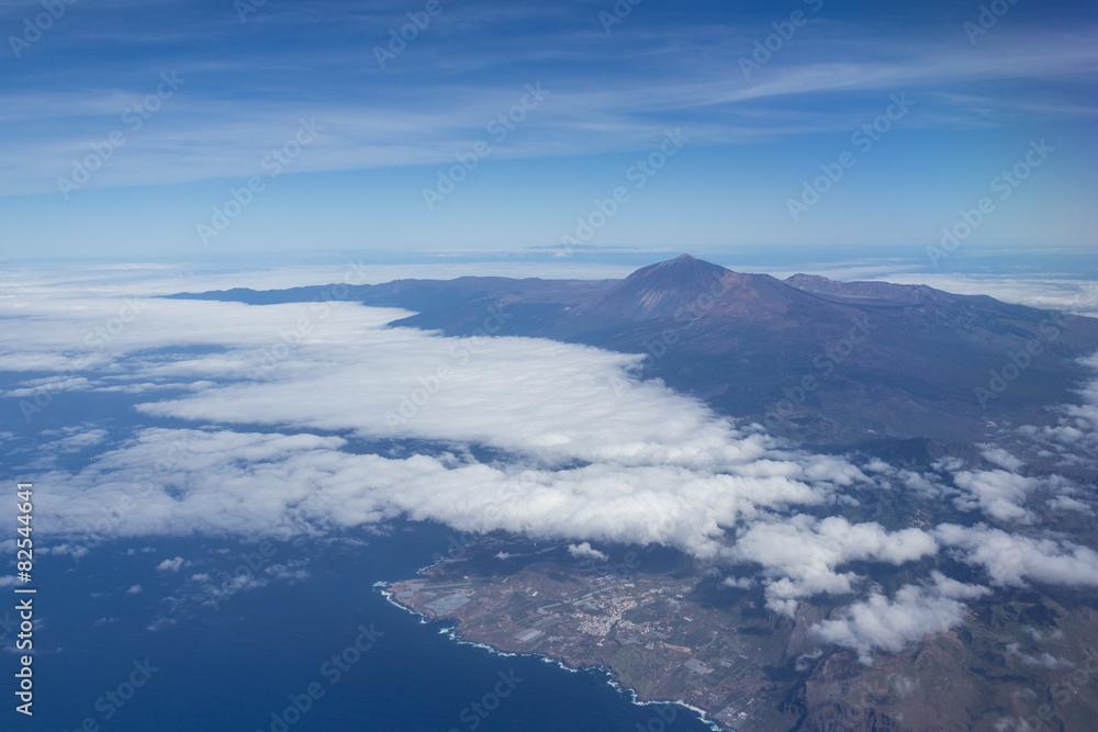 Fototapeta premium Tenerife - Island / mountain aerial - Canary Island