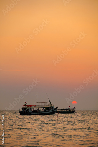 Tropical sunset in Sihanoukville