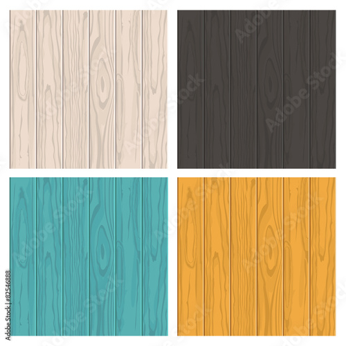 Set of vector wooden texture background with place for text. Whi