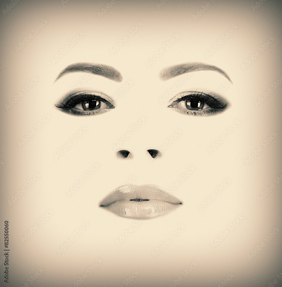 Fototapeta premium Beautiful young woman face