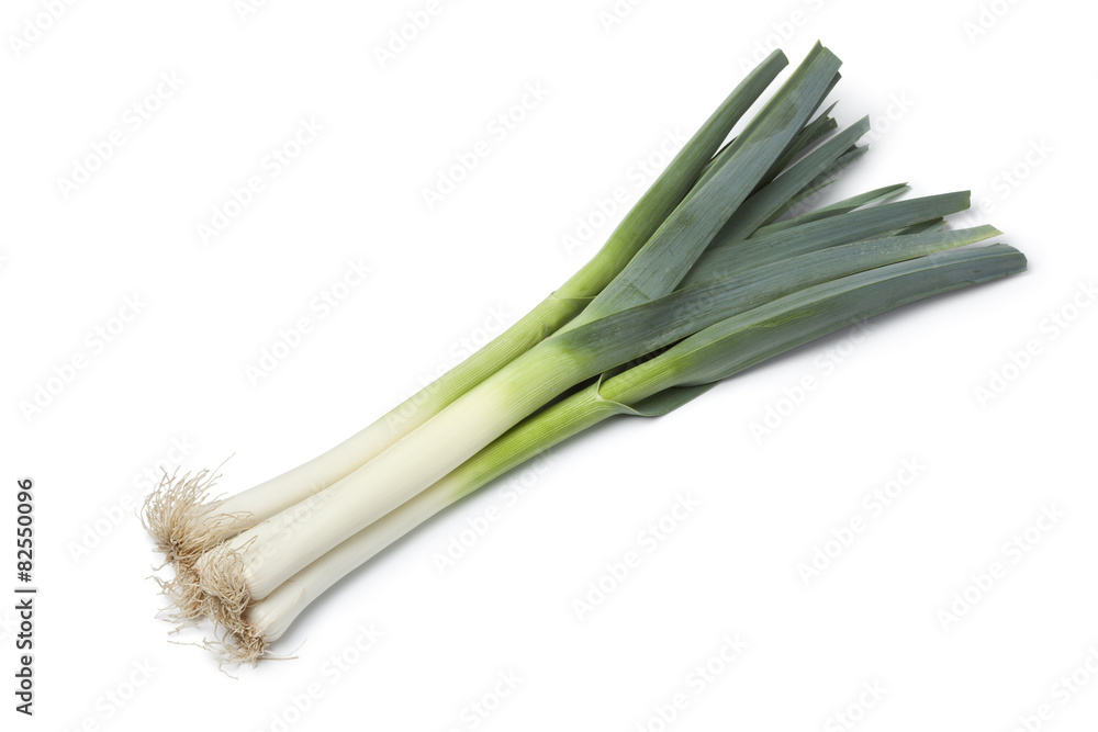 Foto Fresh leek stems