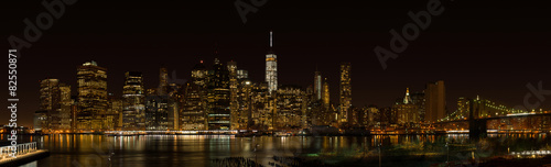 New York night panorama