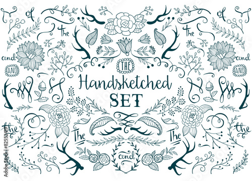 Hand drawn vector elements 