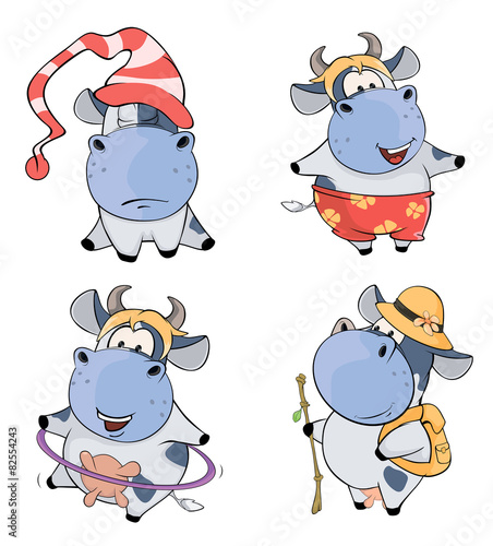 Happy cows.Clip-Art. Cartoon