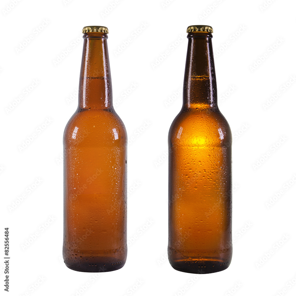 Beer bottles isolated on white background Beer bottles isolated on white background