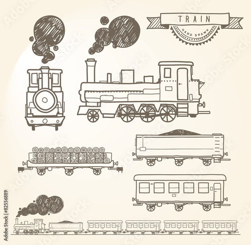 Doodle train. EPS8.