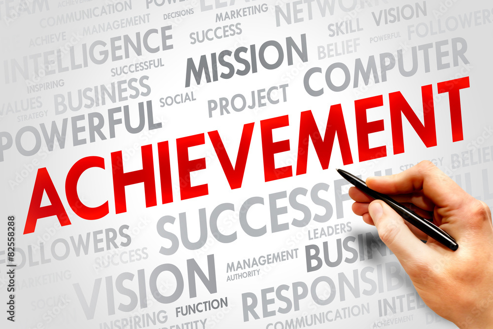 Achievement word cloud, business concept Achievement word cloud, business concept