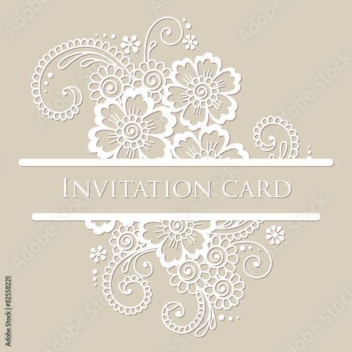 Vector lace card.