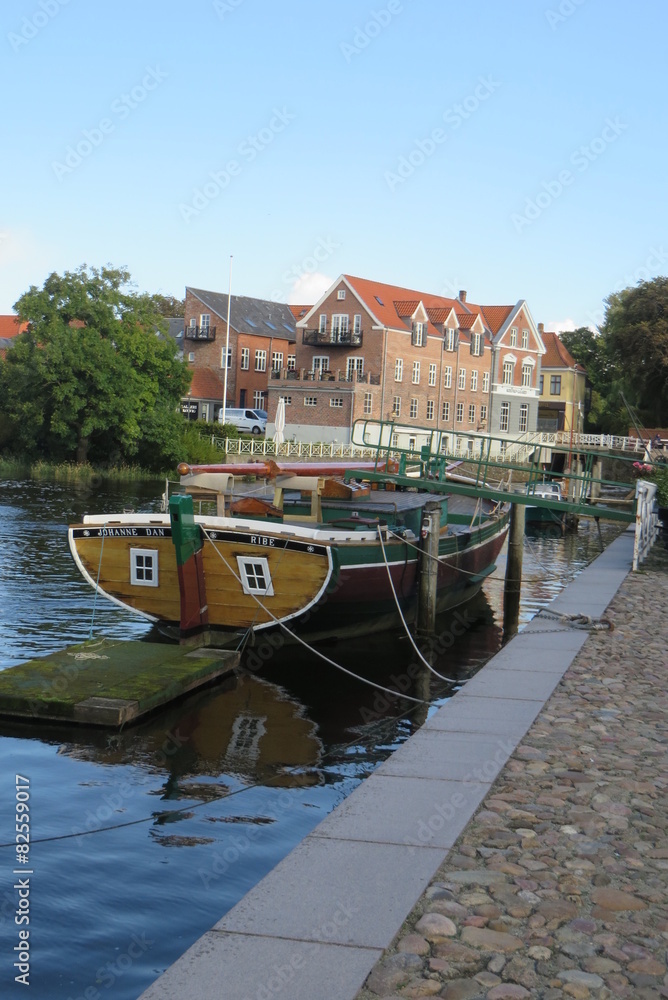 Fototapeta premium Hafenviertel Ribe Dänemark