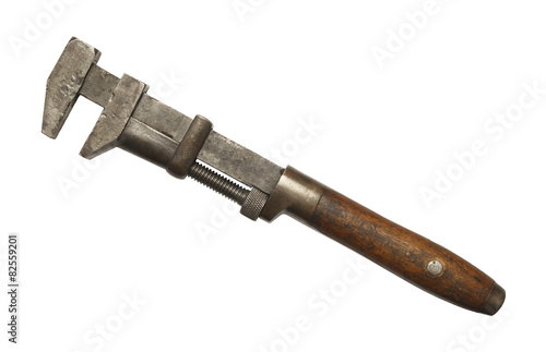 Old Wrench Isolated photo
