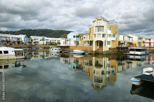 Cute houses in Knysna channel