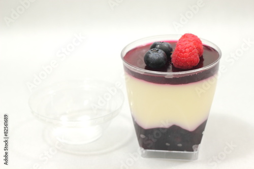 Wallpaper Mural  dessert glass cup with fruits and chocolate mousse Torontodigital.ca