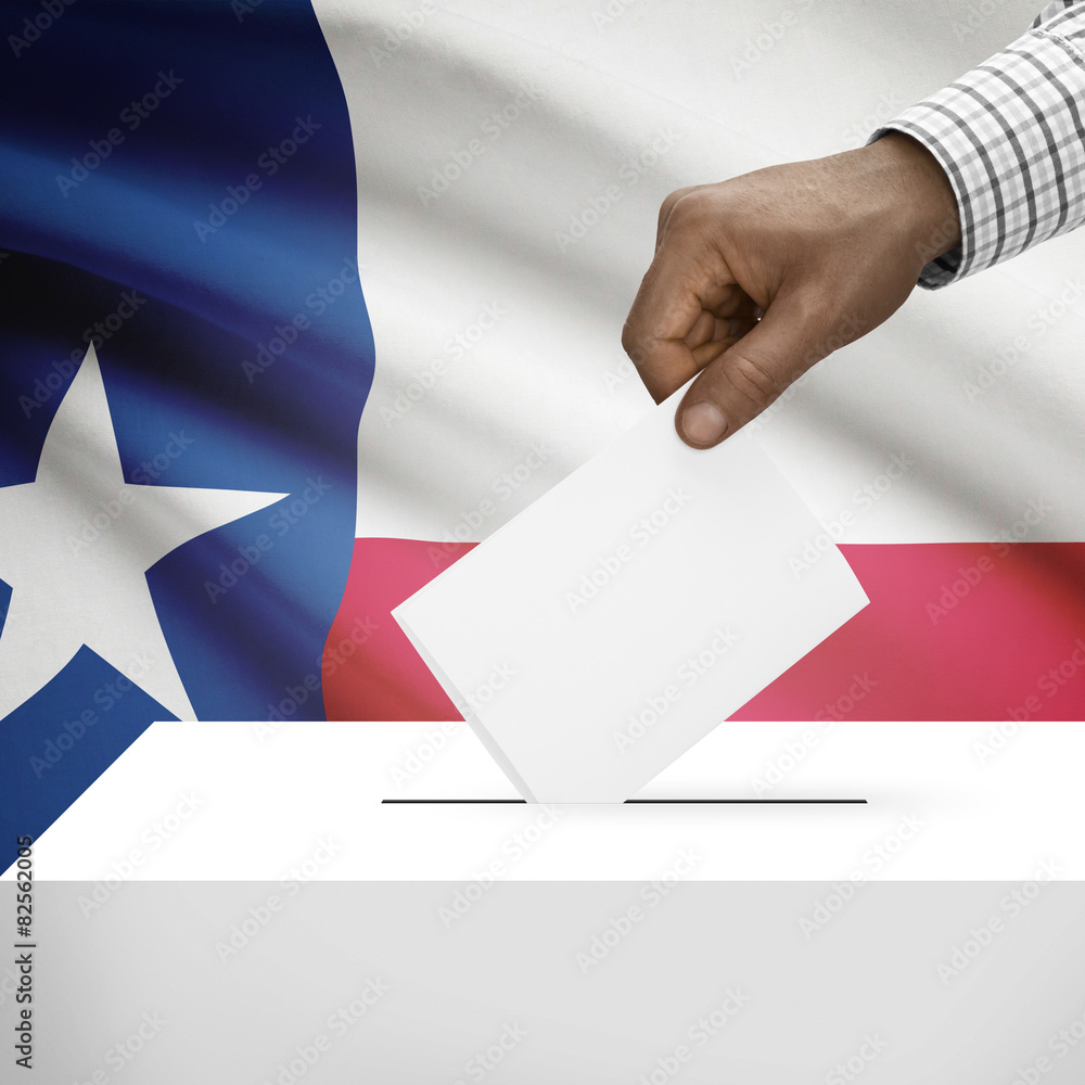 Ballot box with US state flag on background series - Texas Ballot box with US state flag on background series - Texas