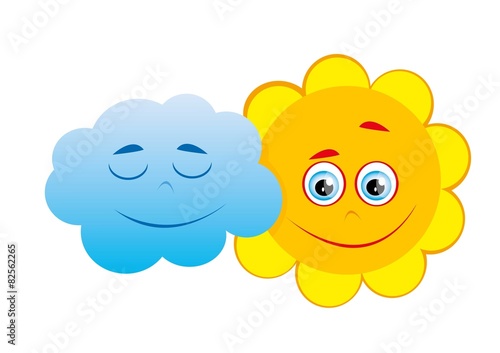 chmura, słonce,słoneczna pogoda, zachmurzenie