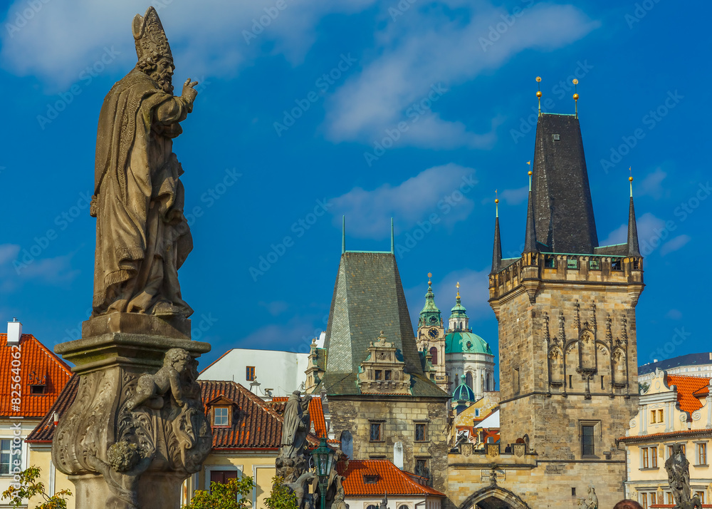 Adalbert of Prague on Charles Bridge, Czechia