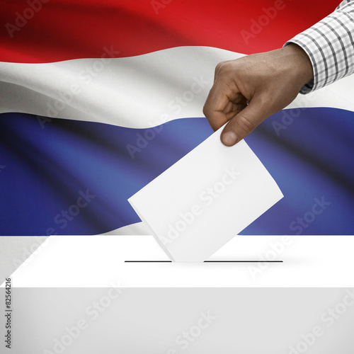 Ballot box with national flag on background series - Thailand