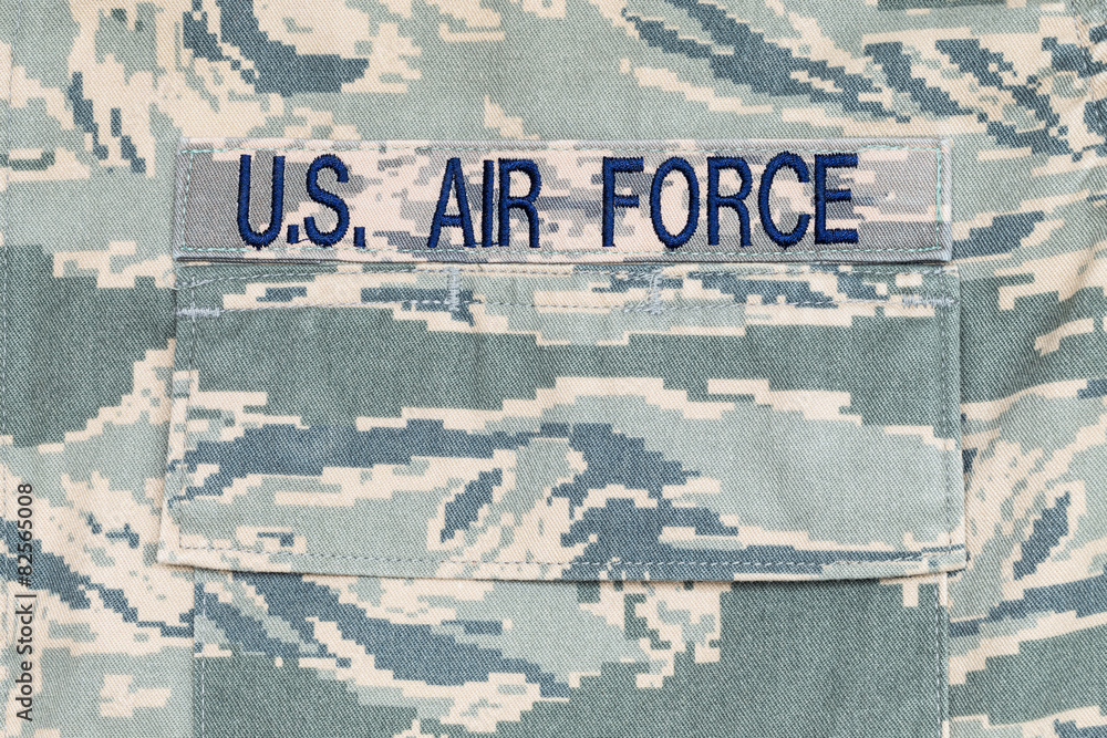US air force tigerstripe digital camouflage uniform with badge Stock ...