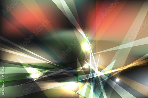 Abstract geometric triangle, fly away