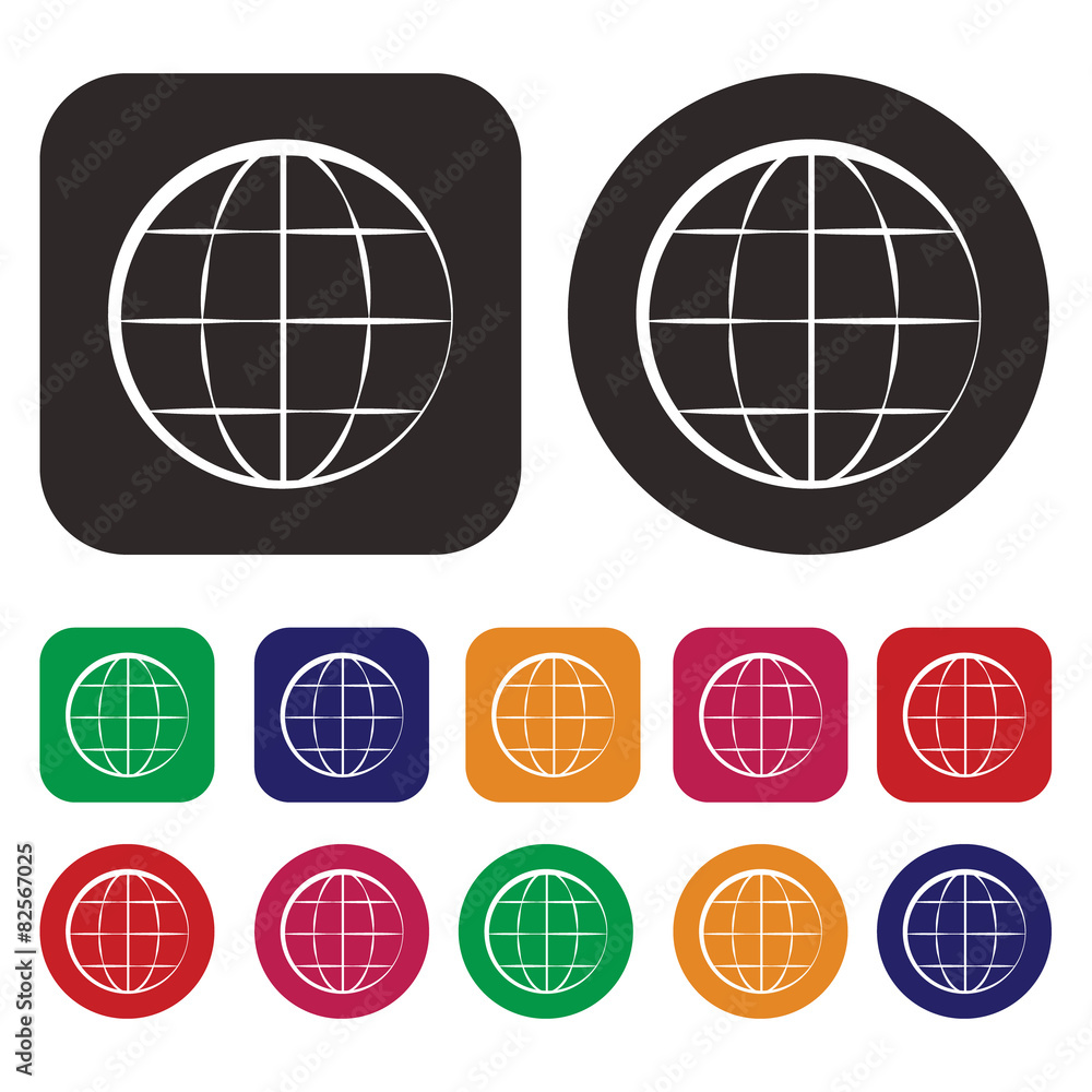 Globe icon / Global icon / social network icon Globe icon / Global icon / social network icon