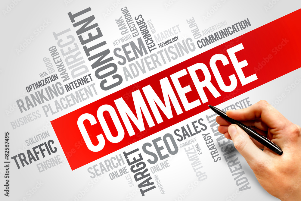 Fototapeta premium COMMERCE word cloud, business concept