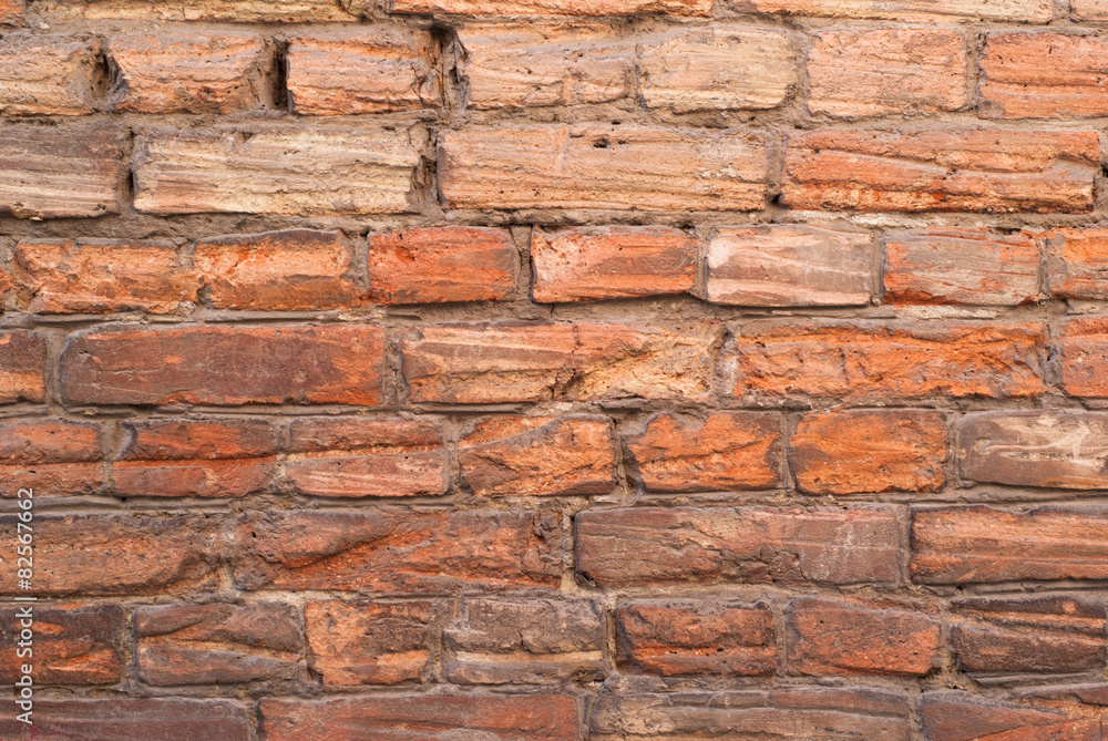 Old brick wall. Old brick wall.