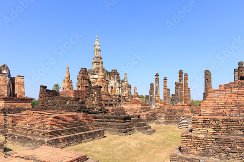 Pagoda in Wat Maha That  Shukhothai Historical Park  Thailand