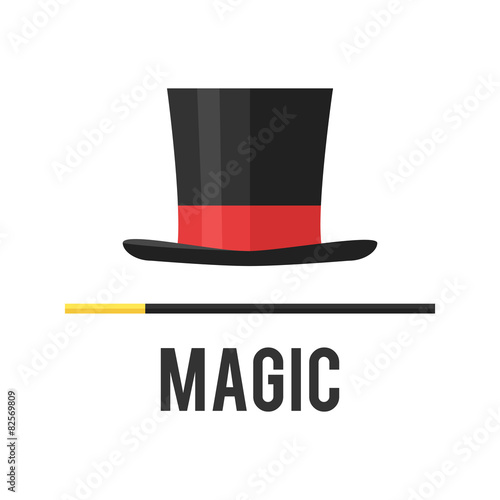 Top hat magician with a cane.
