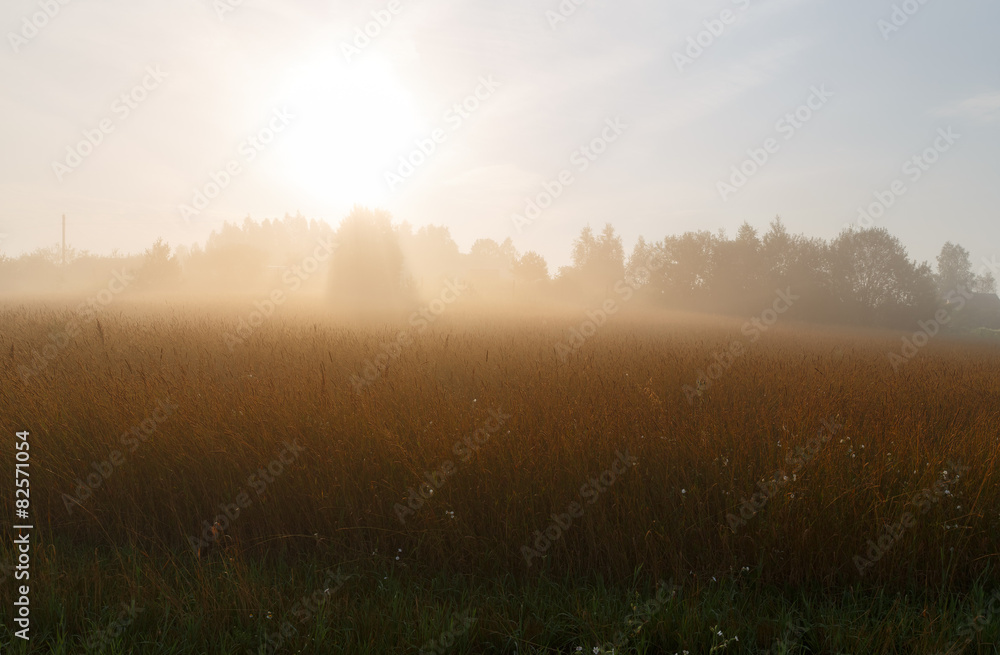 Sunrise and mist Sunrise and mist