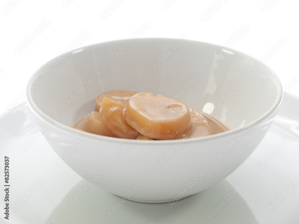 boiled cassava with sugar & coconut milk boiled cassava with sugar & coconut milk