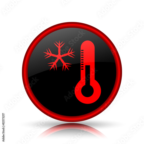 Snowflake with thermometer icon