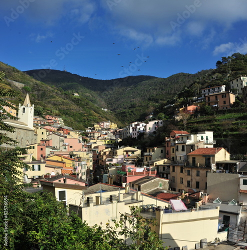 Aerial view of Vernazza - small italian town in the province of © andreiko