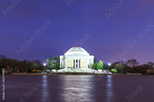 The Jefferson Memorial at dusk, Washington DC, USA