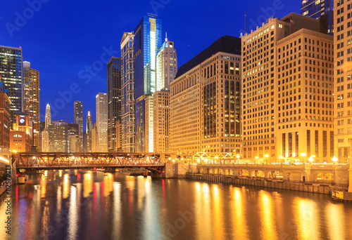 Chicago Riverside. Image of the Chicago riverside downtown distr