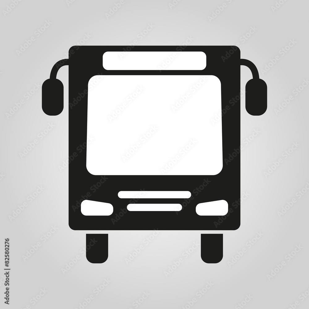 The bus icon. Travel symbol. Flat The bus icon. Travel symbol. Flat
