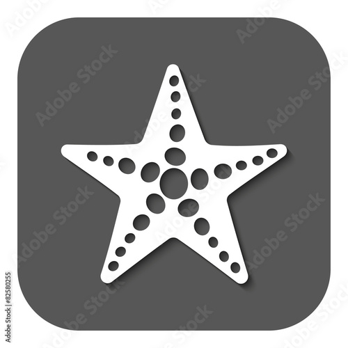 The starfish icon. Ocean symbol. Flat